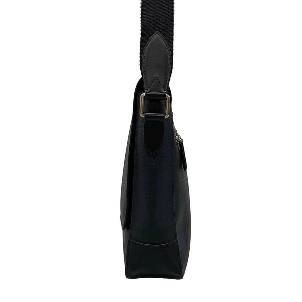 Auth Burberry - Navy Black PVC Leather Shoulder Bag - Picture 4 of 10